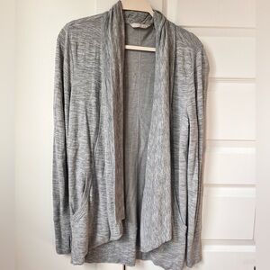 Athleta Gray Open Front Wrap Cardigan Small